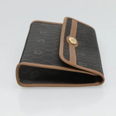Pre-owned Dior Honeycomb Brown Canvas Clutch Bag ()