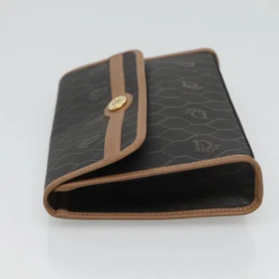 Pre-owned Dior Honeycomb Brown Canvas Clutch Bag ()