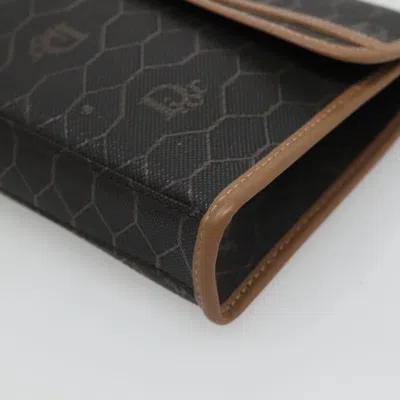 Pre-owned Dior Honeycomb Brown Canvas Clutch Bag ()