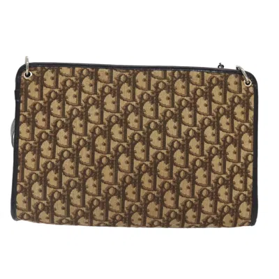 Pre-owned Dior Trotter Brown Canvas Shoulder Bag ()