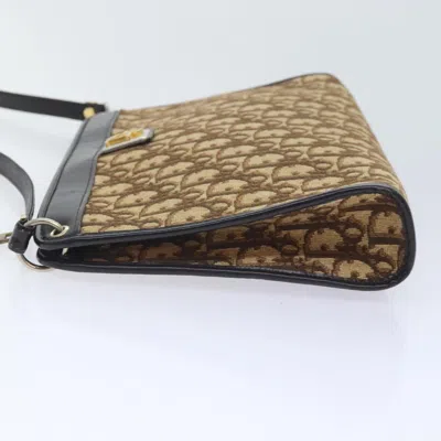 Pre-owned Dior Trotter Brown Canvas Shoulder Bag ()