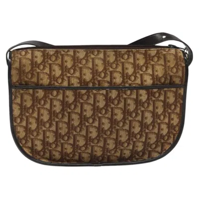 Pre-owned Dior Trotter Brown Canvas Shoulder Bag ()