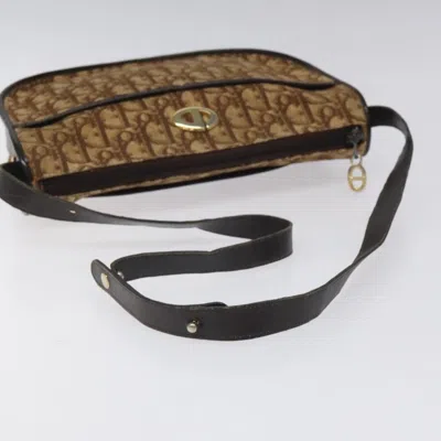 Pre-owned Dior Trotter Brown Canvas Shoulder Bag ()
