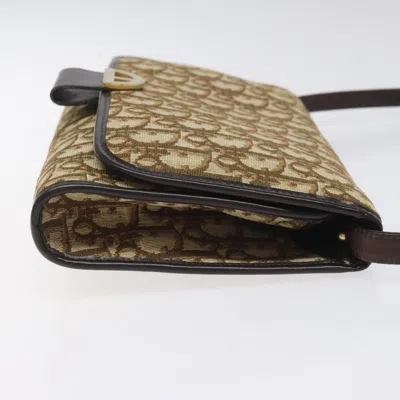 Pre-owned Dior Trotter Canvas Shoulder Bag Beige Canvas Shoulder Bag ()