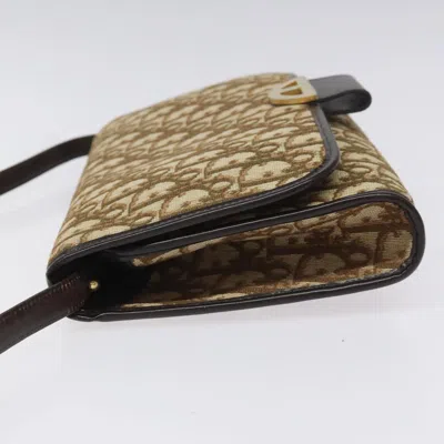 Pre-owned Dior Trotter Canvas Shoulder Bag Beige Canvas Shoulder Bag ()