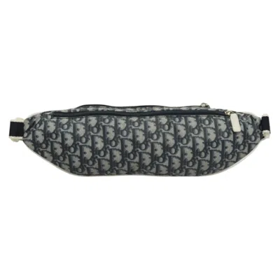 Pre-owned Dior Trotter Navy Canvas Shoulder Bag ()