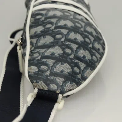 Pre-owned Dior Trotter Navy Canvas Shoulder Bag ()