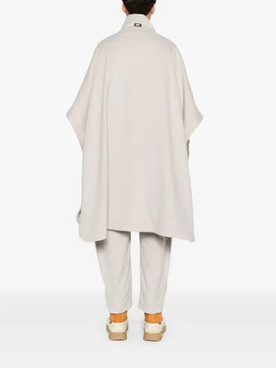 Herno Wool Jacket With Poncho In Neutral