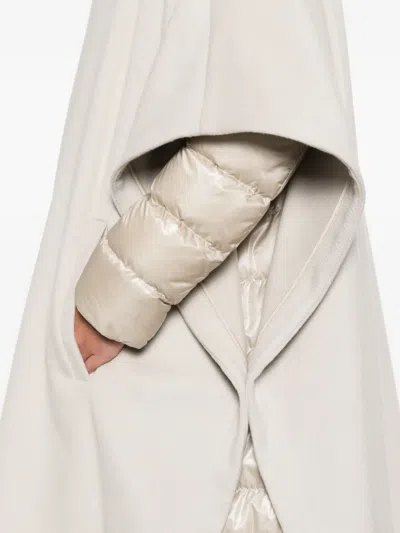 Herno Wool Jacket With Poncho In Neutral