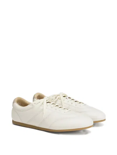 Lemaire Low-profile Leather Sneakers Rubber Sole In Neutral