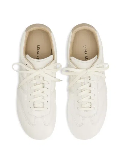 Lemaire Low-profile Leather Sneakers Rubber Sole In Neutral