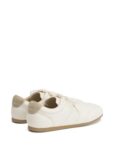 Lemaire Low-profile Leather Sneakers Rubber Sole In Neutral