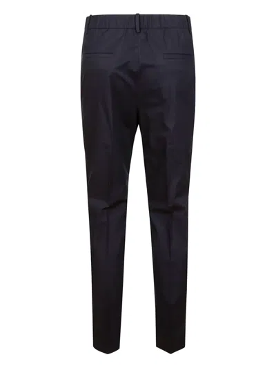 Incotex Relaxed Trousers With Satin Finish And Pockets In Black