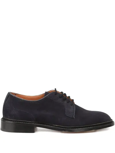 Tricker's Midnight Blue Suede Daniel Lace-up Shoes