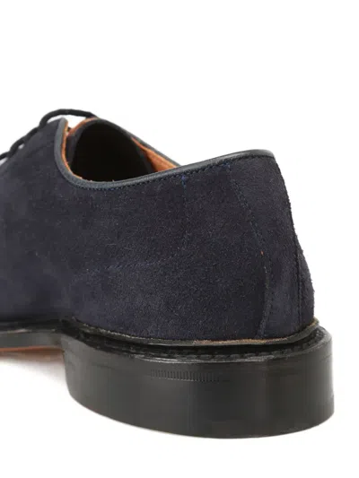 Tricker's Midnight Blue Suede Daniel Lace-up Shoes