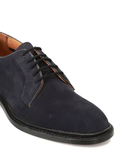 Tricker's Midnight Blue Suede Daniel Lace-up Shoes