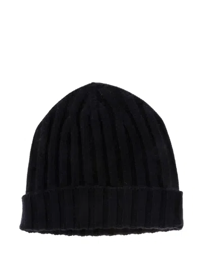 Alpha Industries Ribbed Cashmere Beanie In Blue