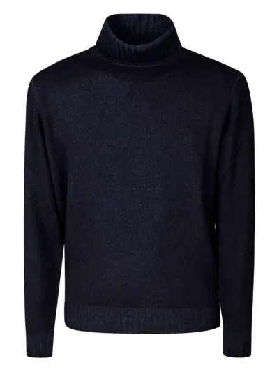 Filippo De Laurentiis Turtleneck Wool Cashmere In Blue