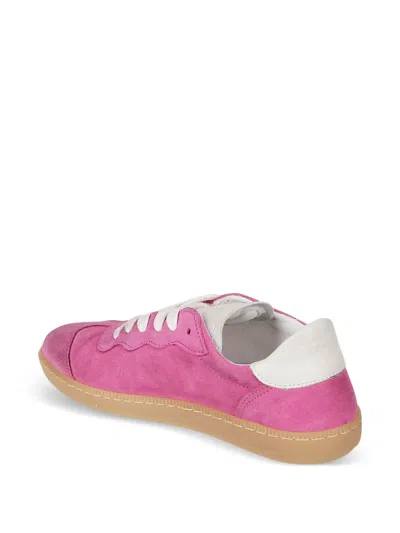 Be980 Contemporary Crust Leather Sneakers In Pink