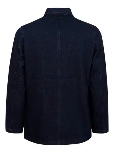 Universal Works Patch-pockets Jacket In Blue