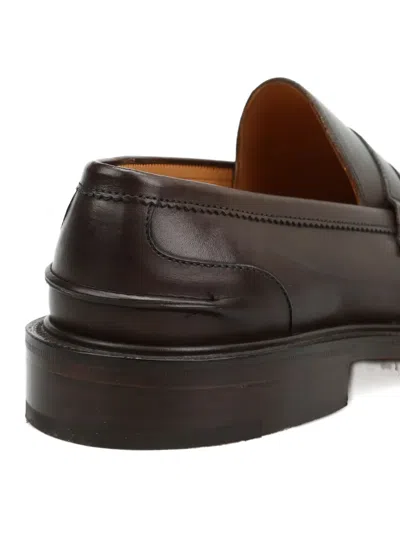 Tricker's James Leather Penny Loafers In Black