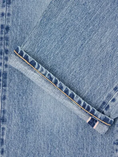 Edwin Rear Logo-patch Jeans In Blue