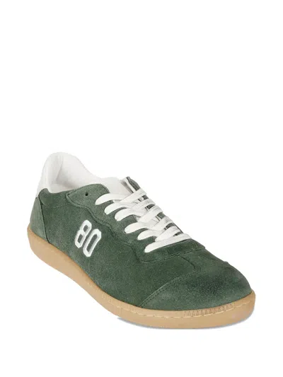 Be980 Suede Leather Sneakers In Green