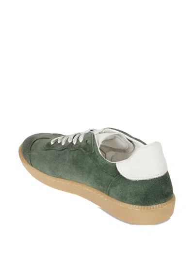 Be980 Suede Leather Sneakers In Green