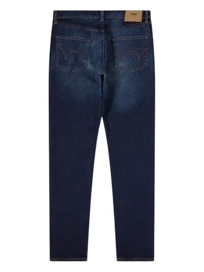 Edwin Logo-patch Jeans In Blue