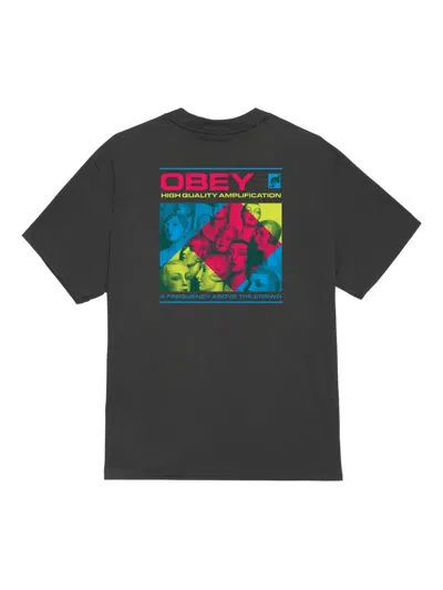 Obey Graphic T-shirt In Black