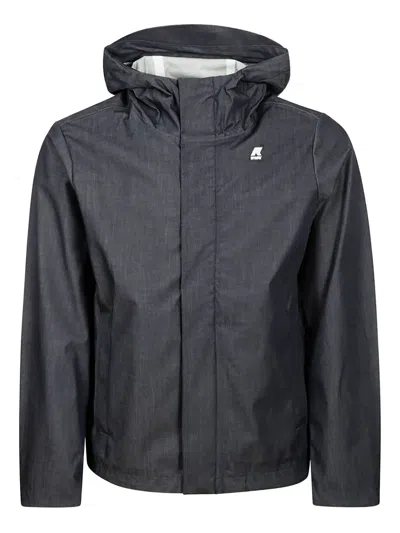 K-way Adjustable-hood Jacket In Gray
