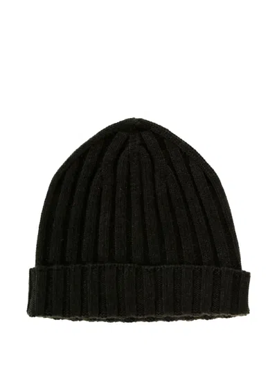 Alpha Industries Ribbed Cashmere Beanie In Brown