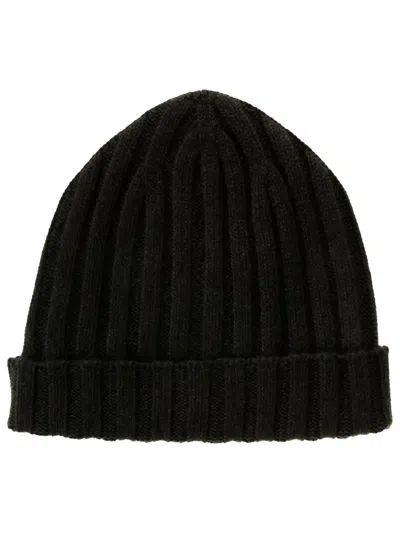 Alpha Industries Ribbed Cashmere Beanie In Brown