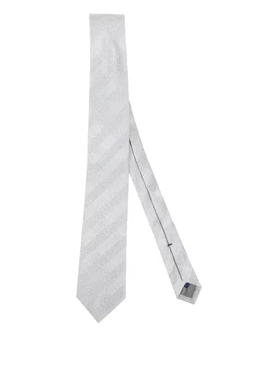 Errico Formicola Herringbone-patterned Tie In Gray