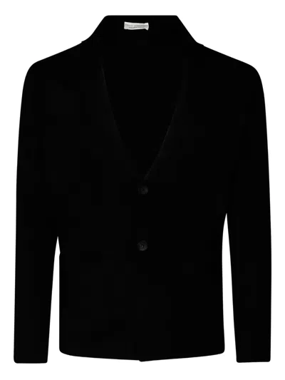 Filippo De Laurentiis Button-front Cardigan In Black