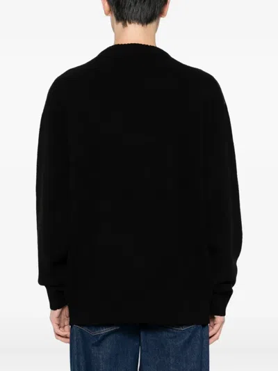 Izzue Heart-embellished Crew-neck Sweater In Black