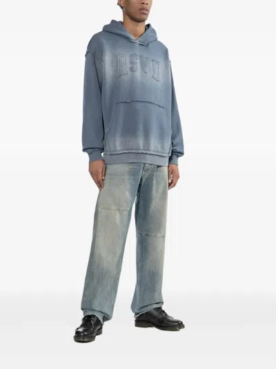 Izzue Logo-embroidered Hoodie In Blue