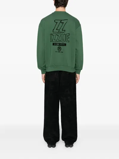 Izzue Logo-print Sweatshirt In Green