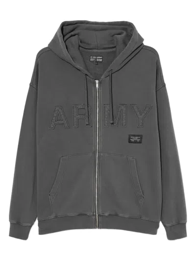Izzue Logo-embroidered Hoodie In Gray