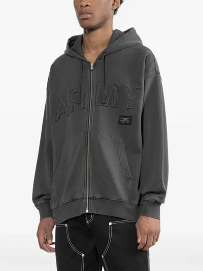 Izzue Logo-embroidered Hoodie In Gray
