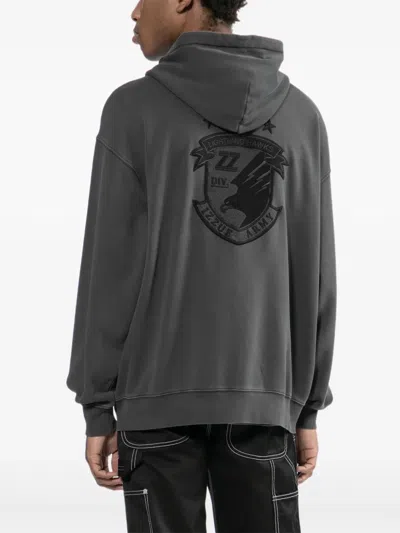 Izzue Logo-embroidered Hoodie In Gray