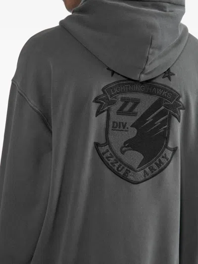 Izzue Logo-embroidered Hoodie In Gray