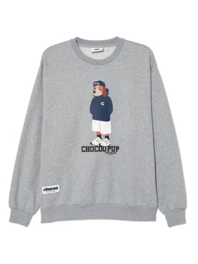 Chocoolate Graphiced Sweatshirt In Gray