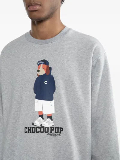 Chocoolate Graphiced Sweatshirt In Gray