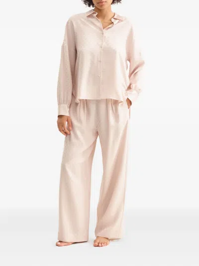 Eres Embossed-pattern Shirt In Pink