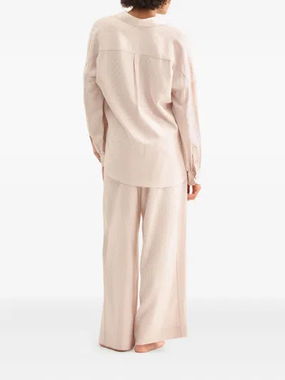 Eres Embossed-pattern Shirt In Pink