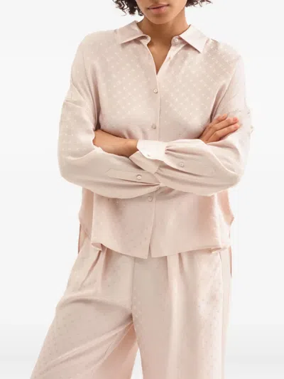 Eres Embossed-pattern Shirt In Pink