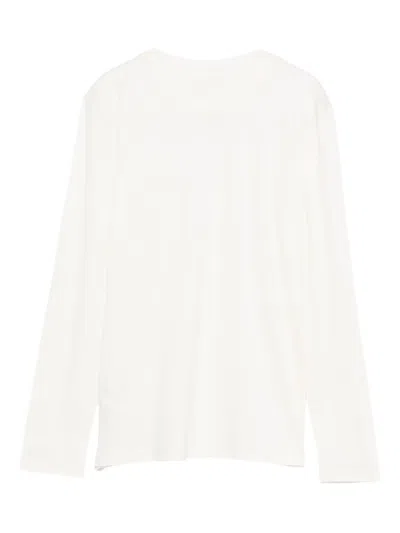 Eleventy Long-sleeve V-neck Top In White