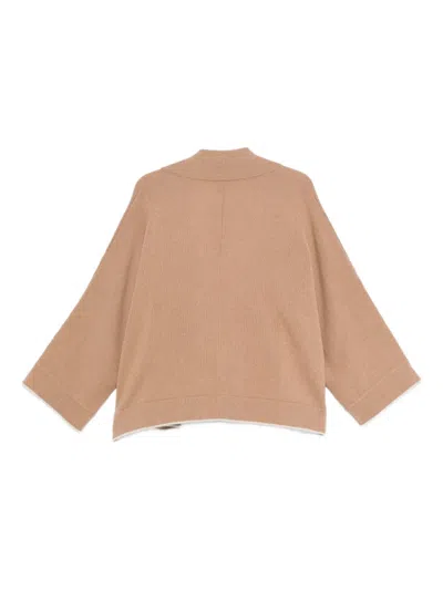 Eleventy Open-front Cardigan In Neutral