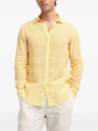 Peninsula Swimwear Geometric-pattern Shirt In Yellow